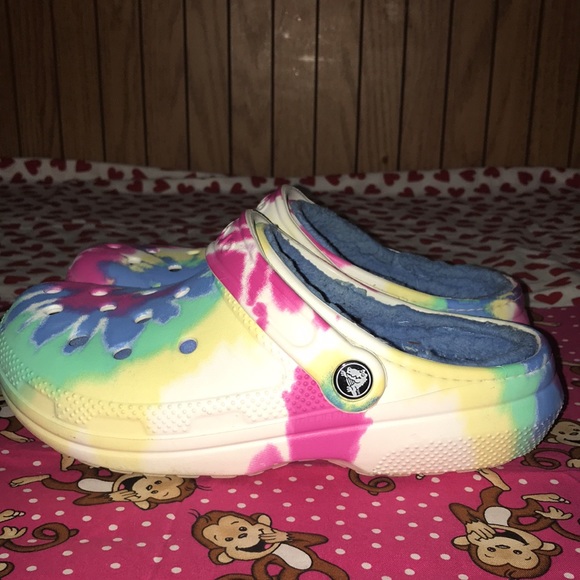 Authentic Rainbow tie-dye crocs shoes - Picture 7 of 9